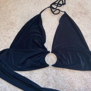 Nastygal ring halter neck crop top
